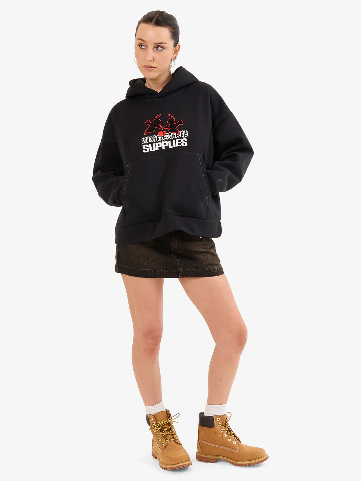 Love Birds Box Fit Hood - Black - Image 4
