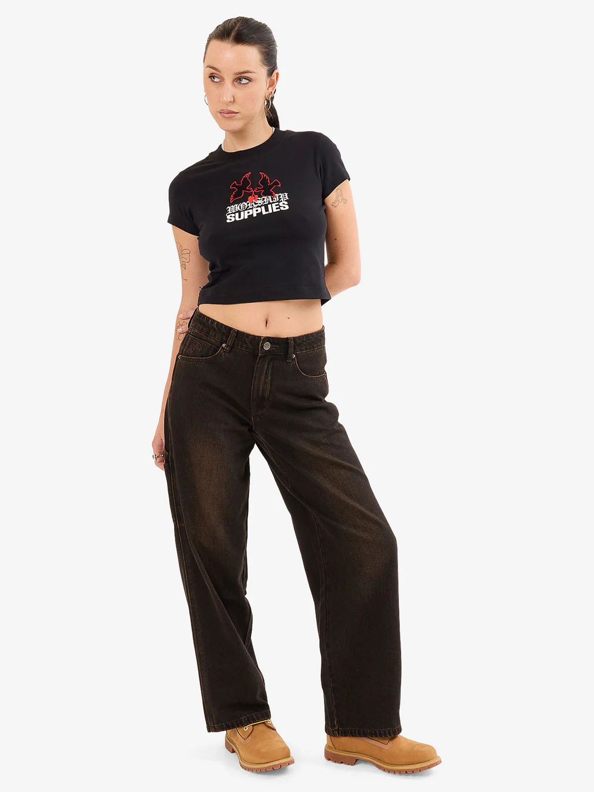 Love Birds Teeny Tee - Black - Image 3