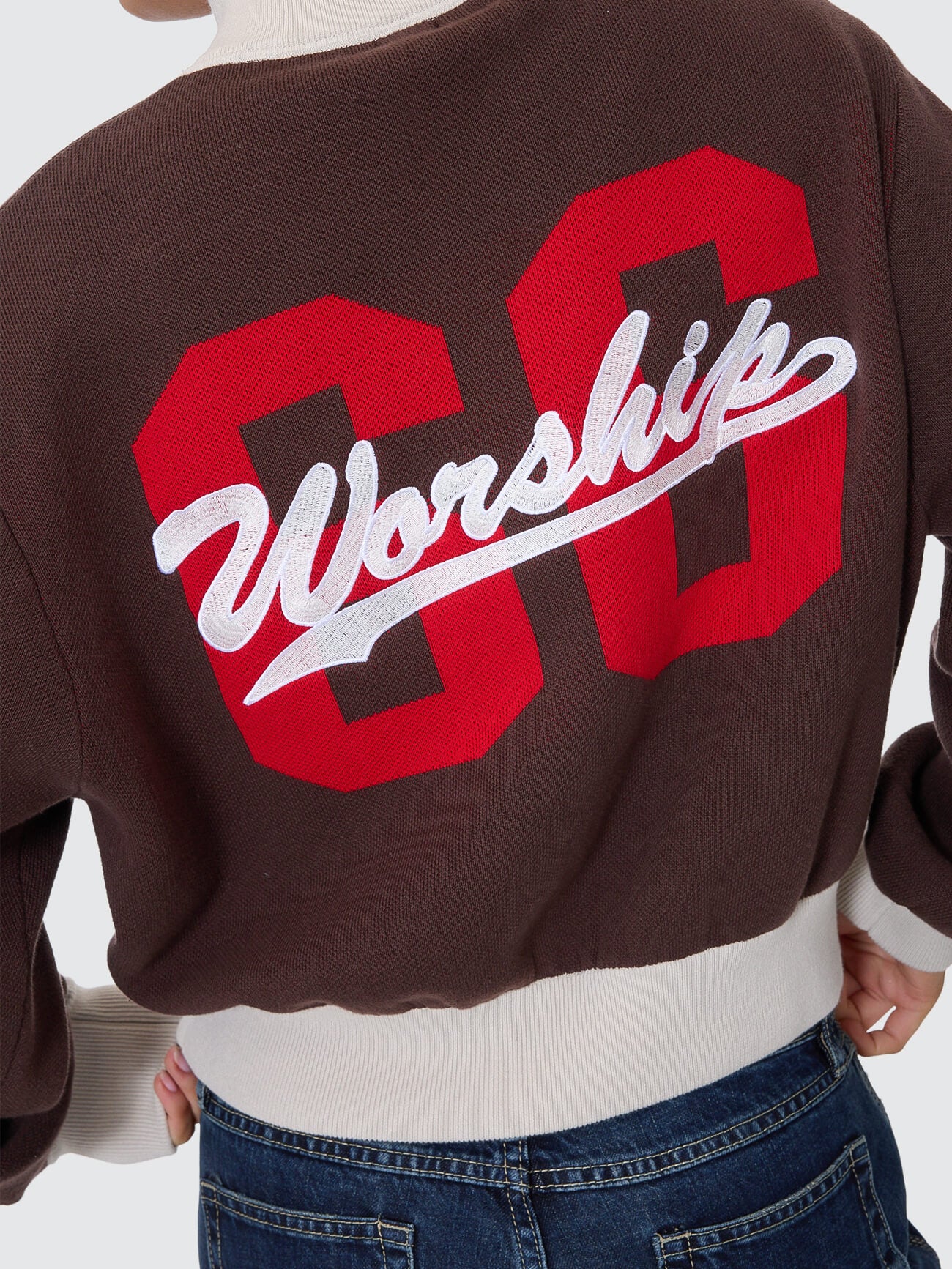 Major League Quarter Zip Knit - Chocolate - Image 2