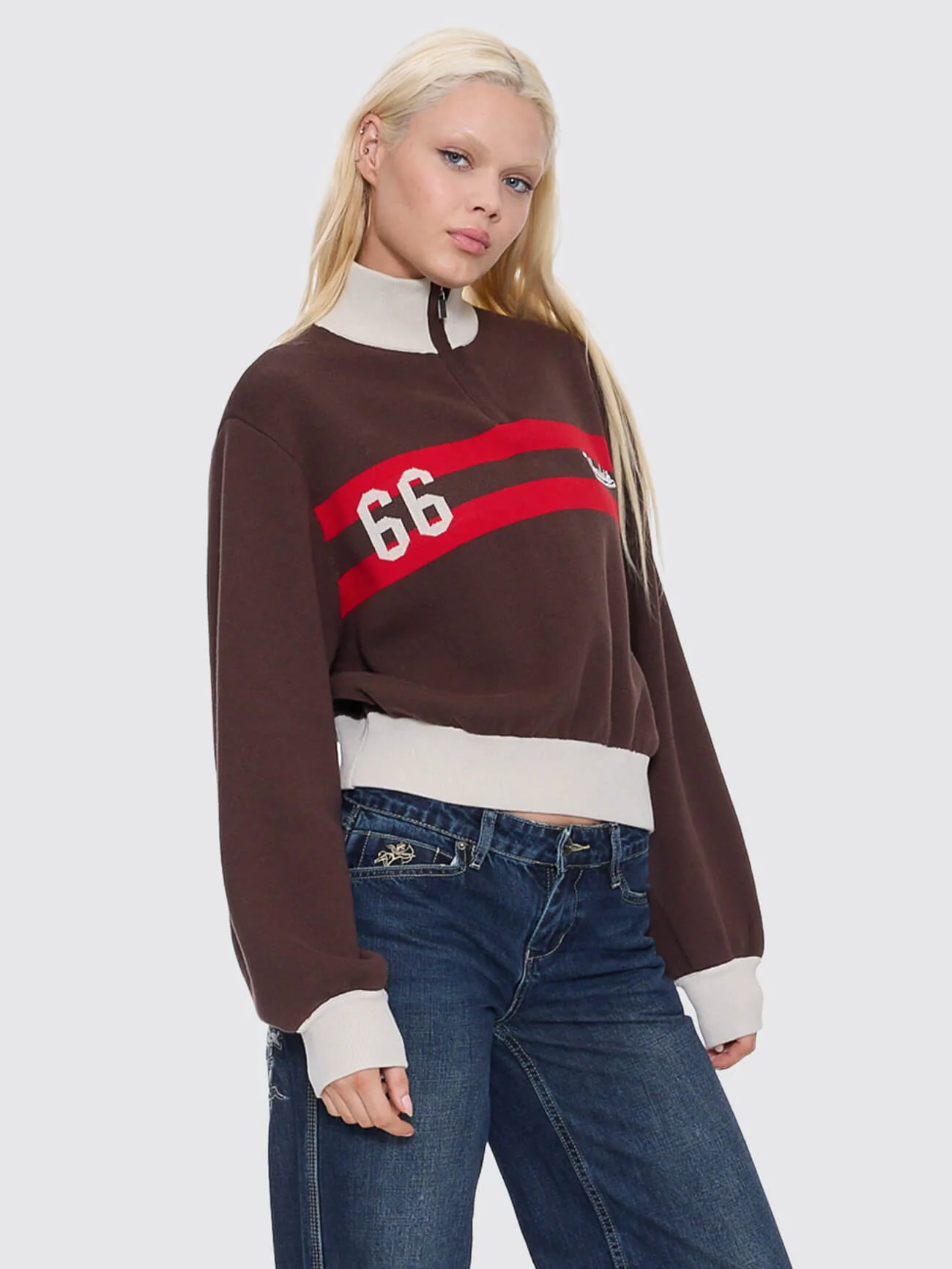 Major League Quarter Zip Knit - Chocolate - Image 6