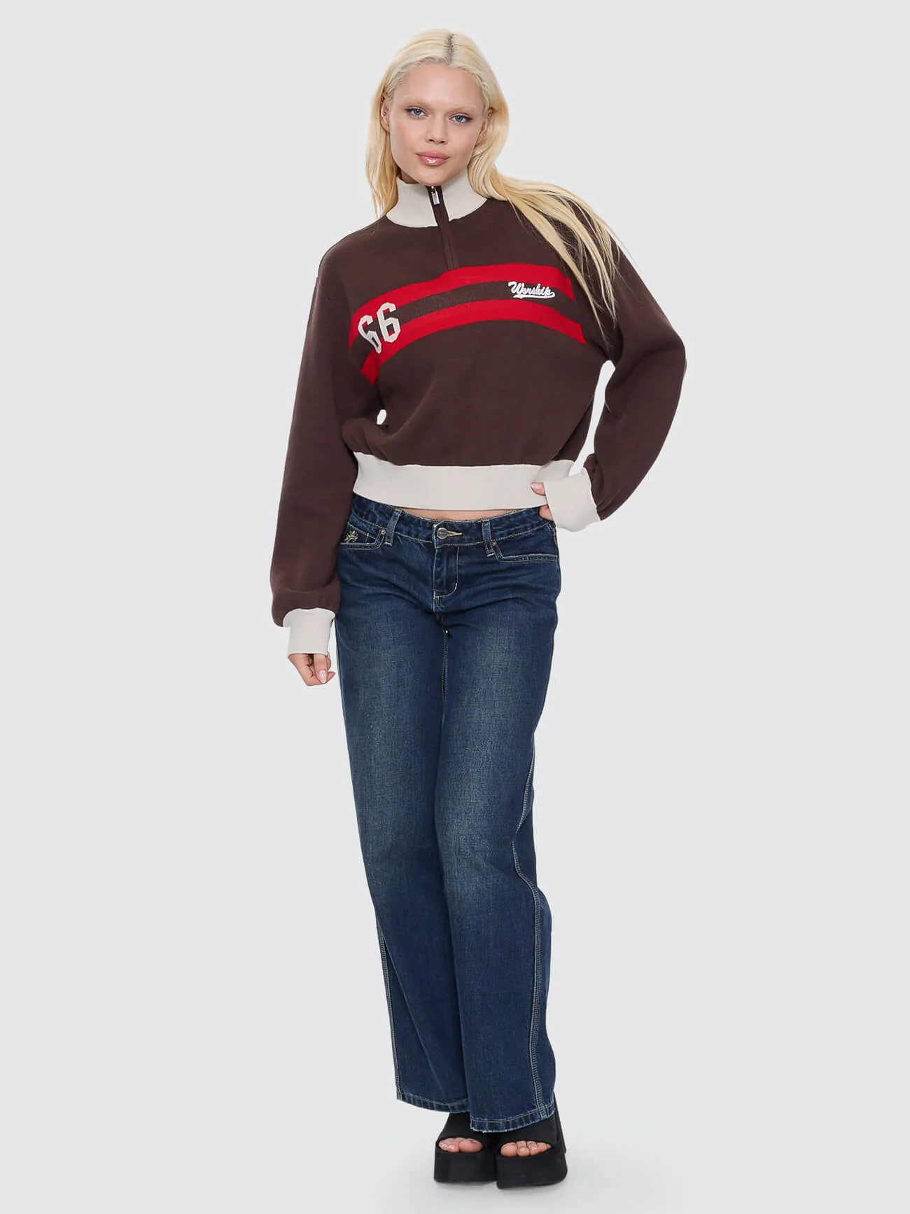 Major League Quarter Zip Knit - Chocolate - Image 7