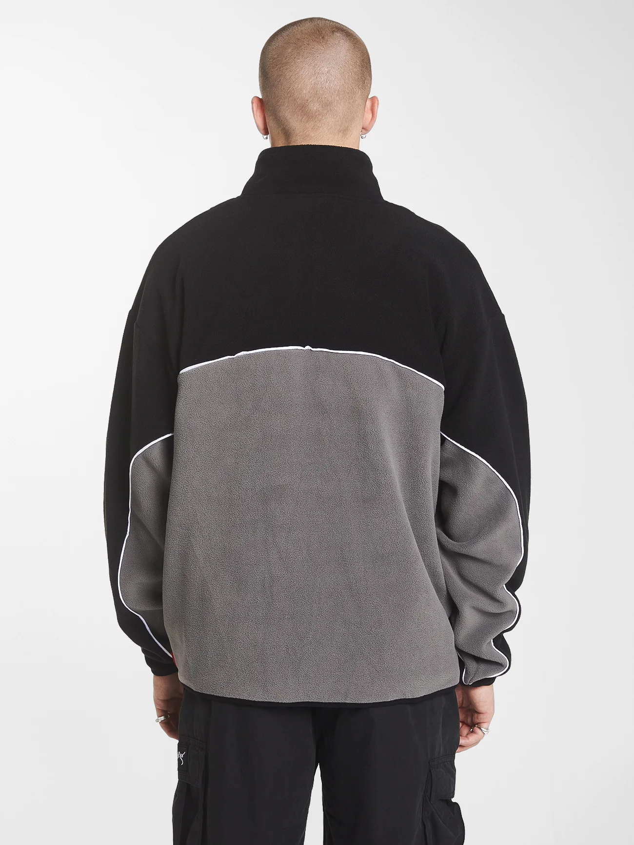 Margarine Quarter Zip Polar Fleece - Black - Image 2