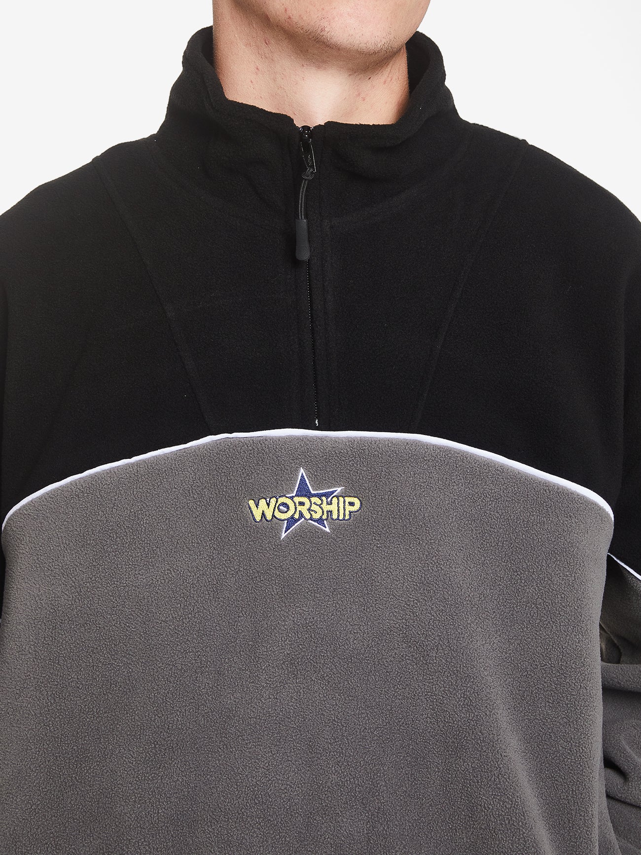Margarine Quarter Zip Polar Fleece - Black - Image 4