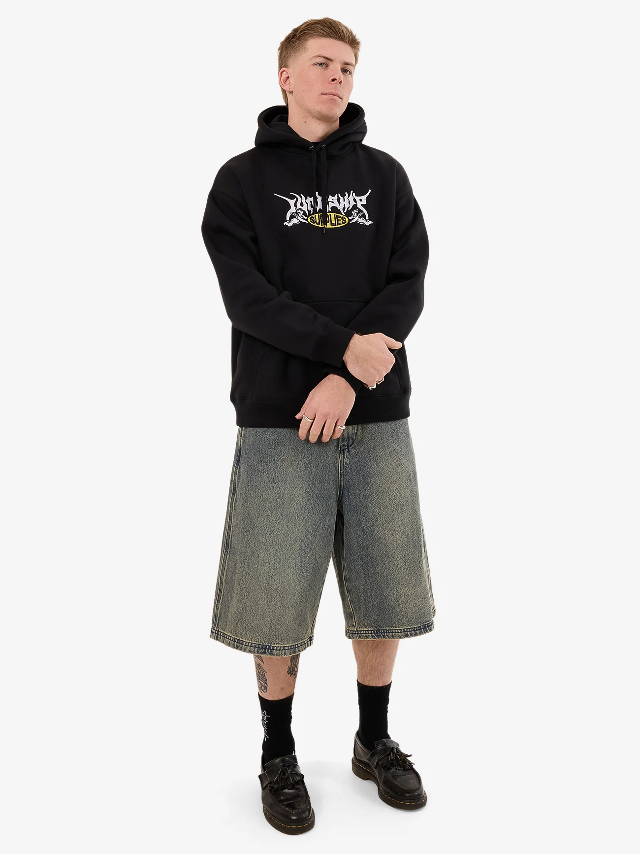 Messenger Pull Over Hood - Black - Image 5