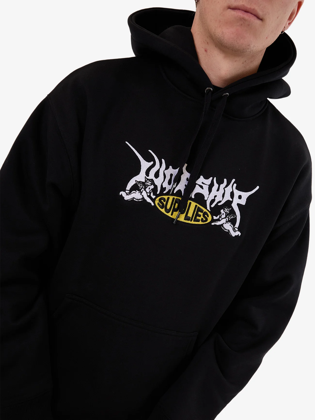 Messenger Pull Over Hood - Black - Image 9