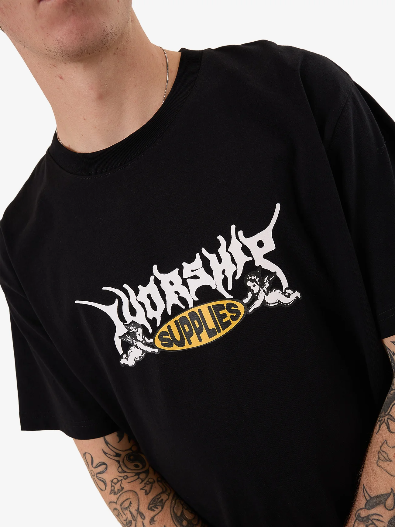 Messenger Tee - Black - Image 6