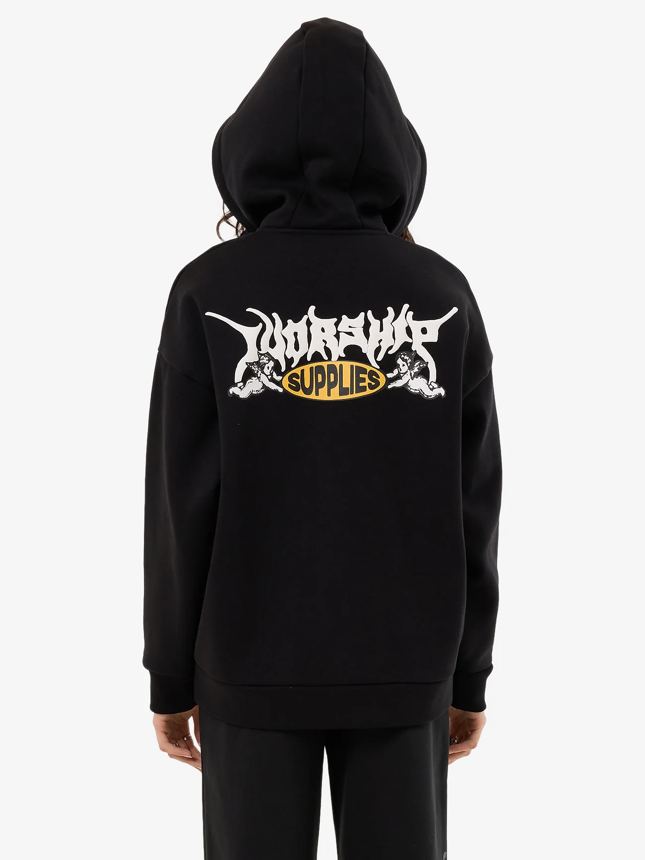 Messenger Zip Front Hood - Black - Image 2