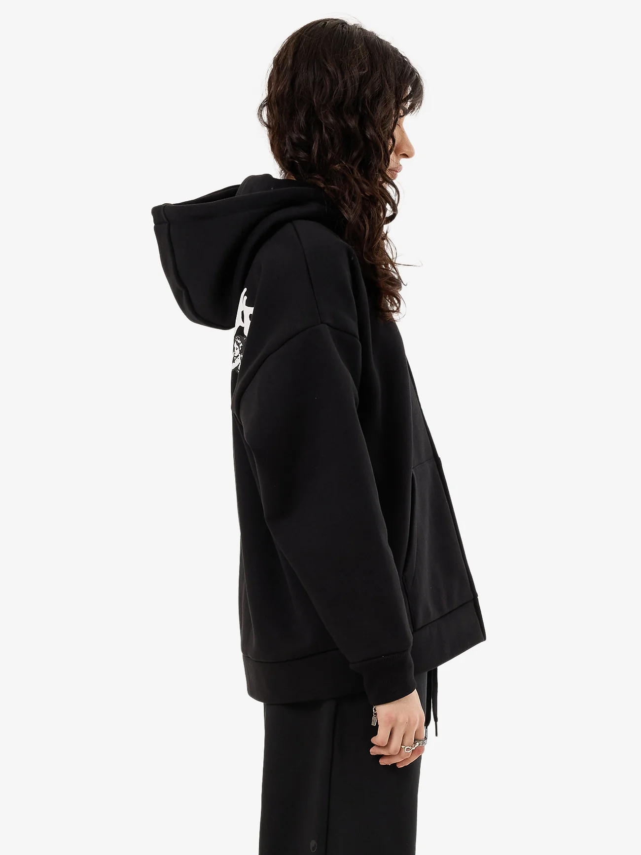 Messenger Zip Front Hood - Black - Image 4