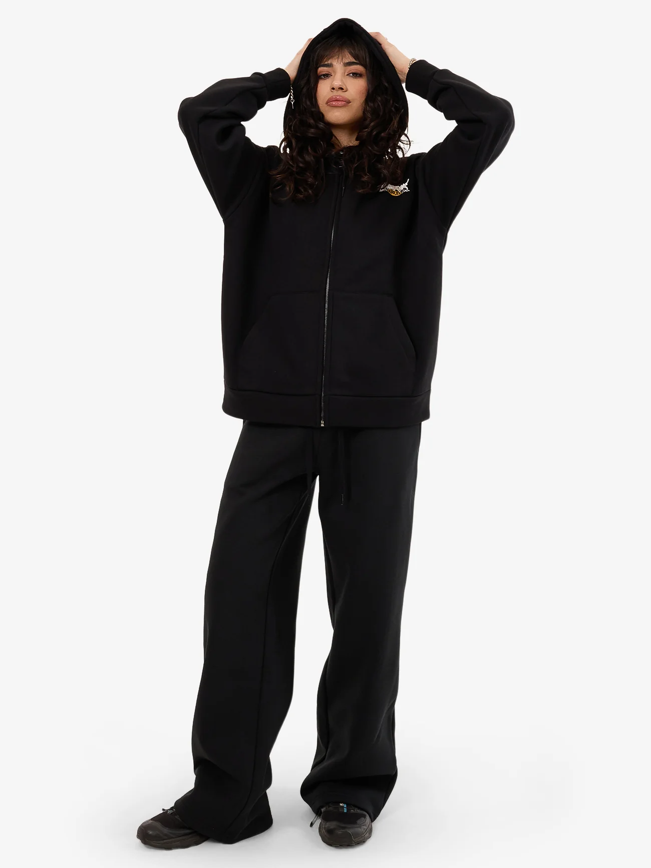 Messenger Zip Front Hood - Black - Image 5