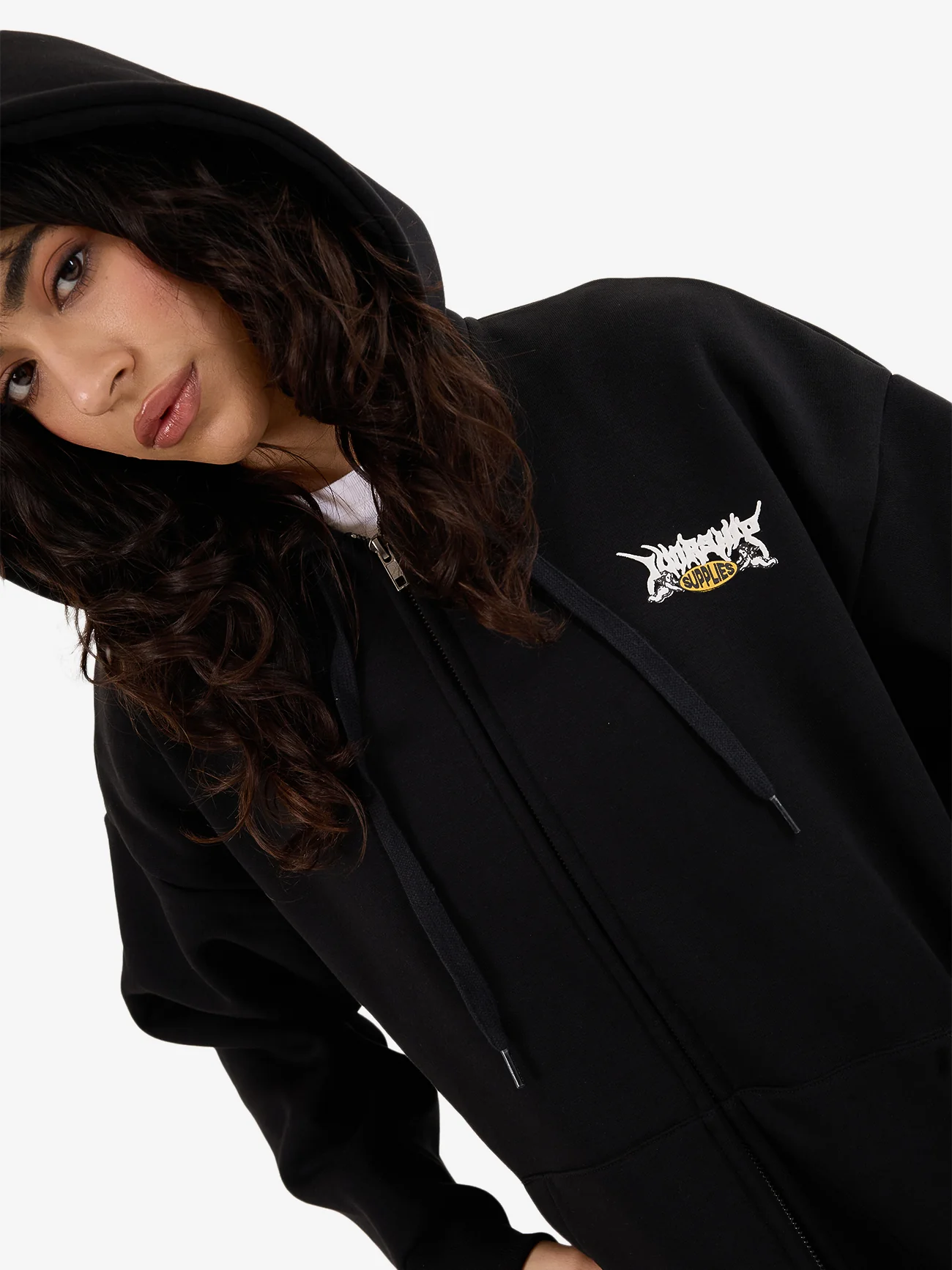 Messenger Zip Front Hood - Black - Image 8