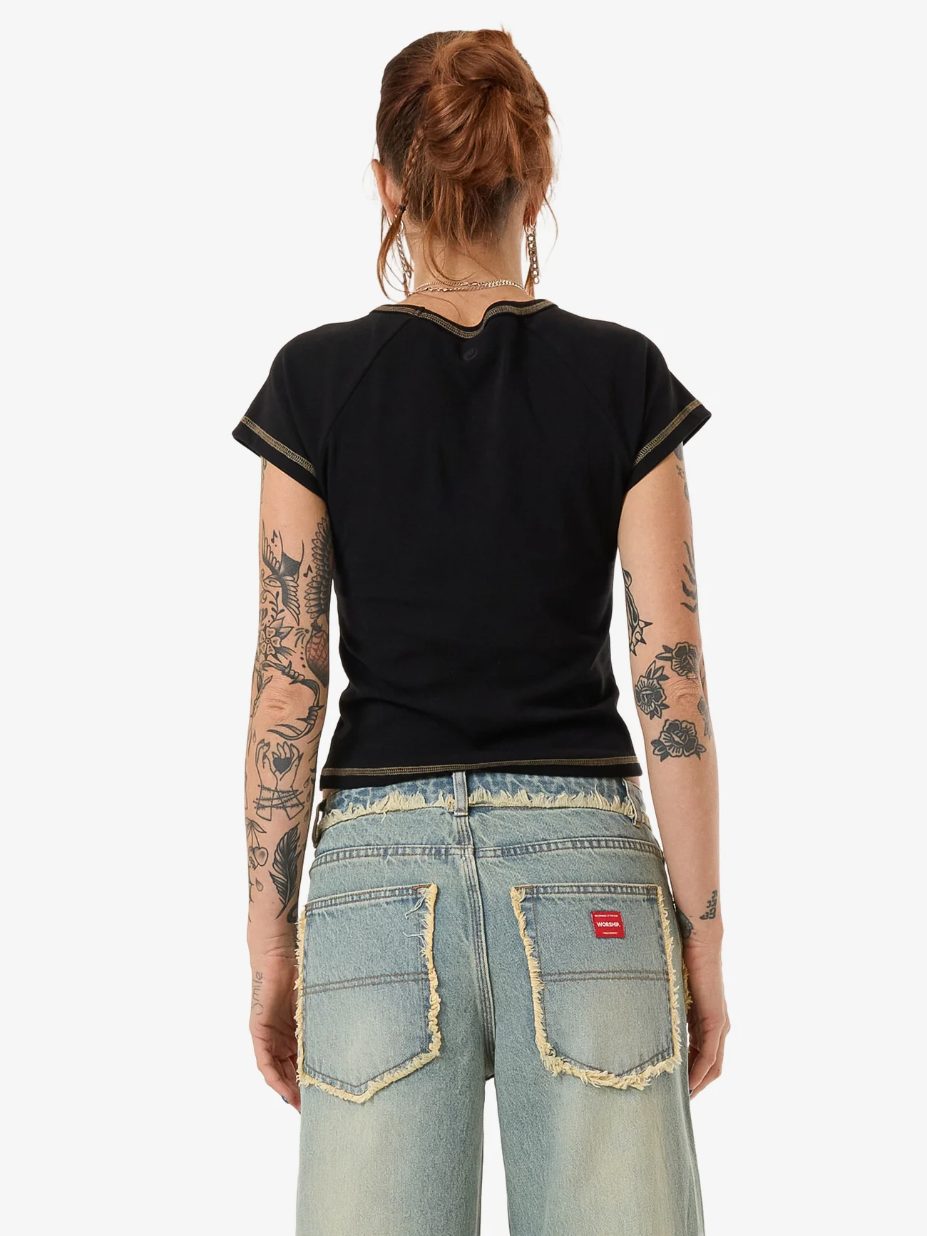 Metalx Y2K Raglan Tee - Black - Image 2