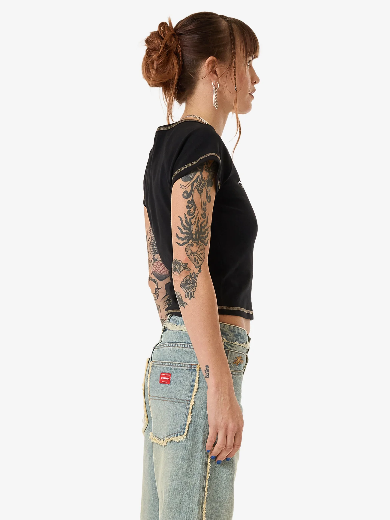 Metalx Y2K Raglan Tee - Black - Image 4