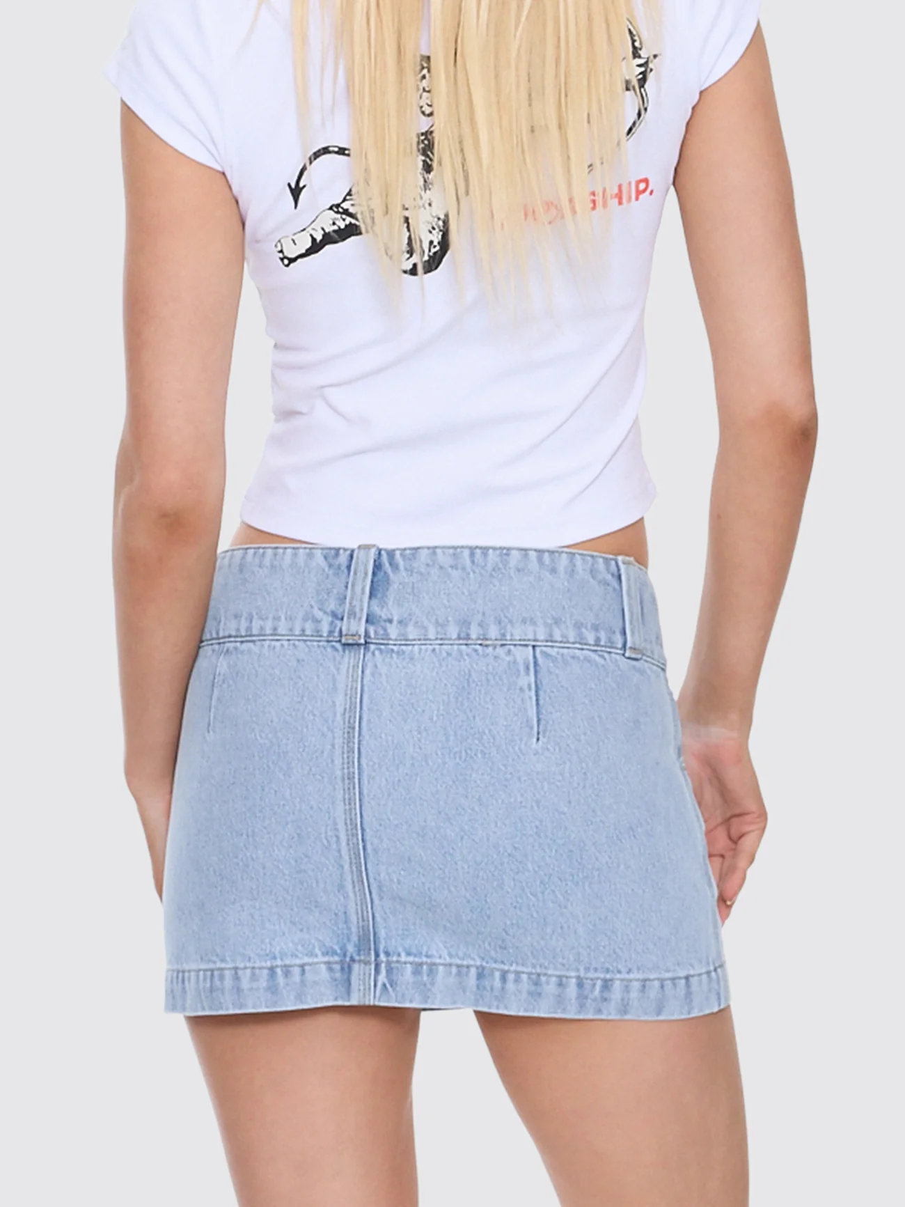 Micro Skirt - Worship Worn Blue - Image 4