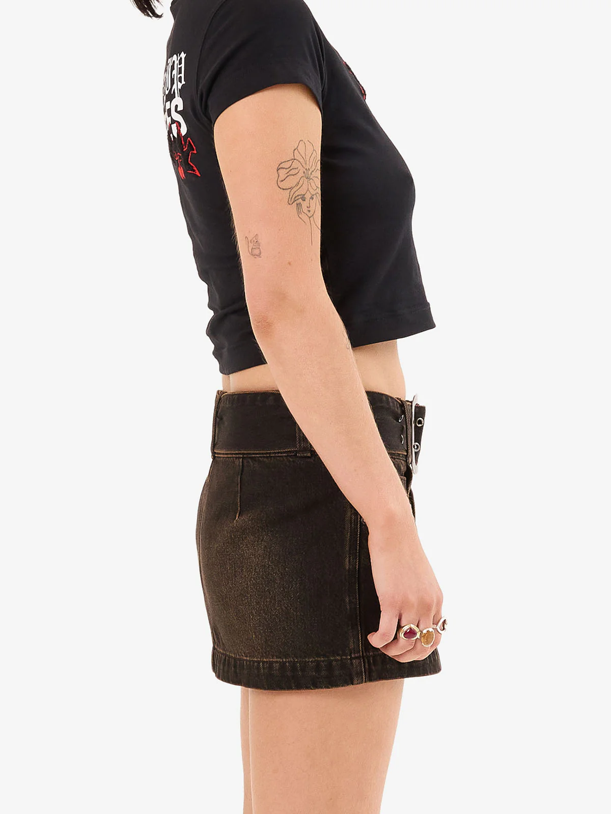 Misbehave Micro Skirt - Burnt Black - Image 6