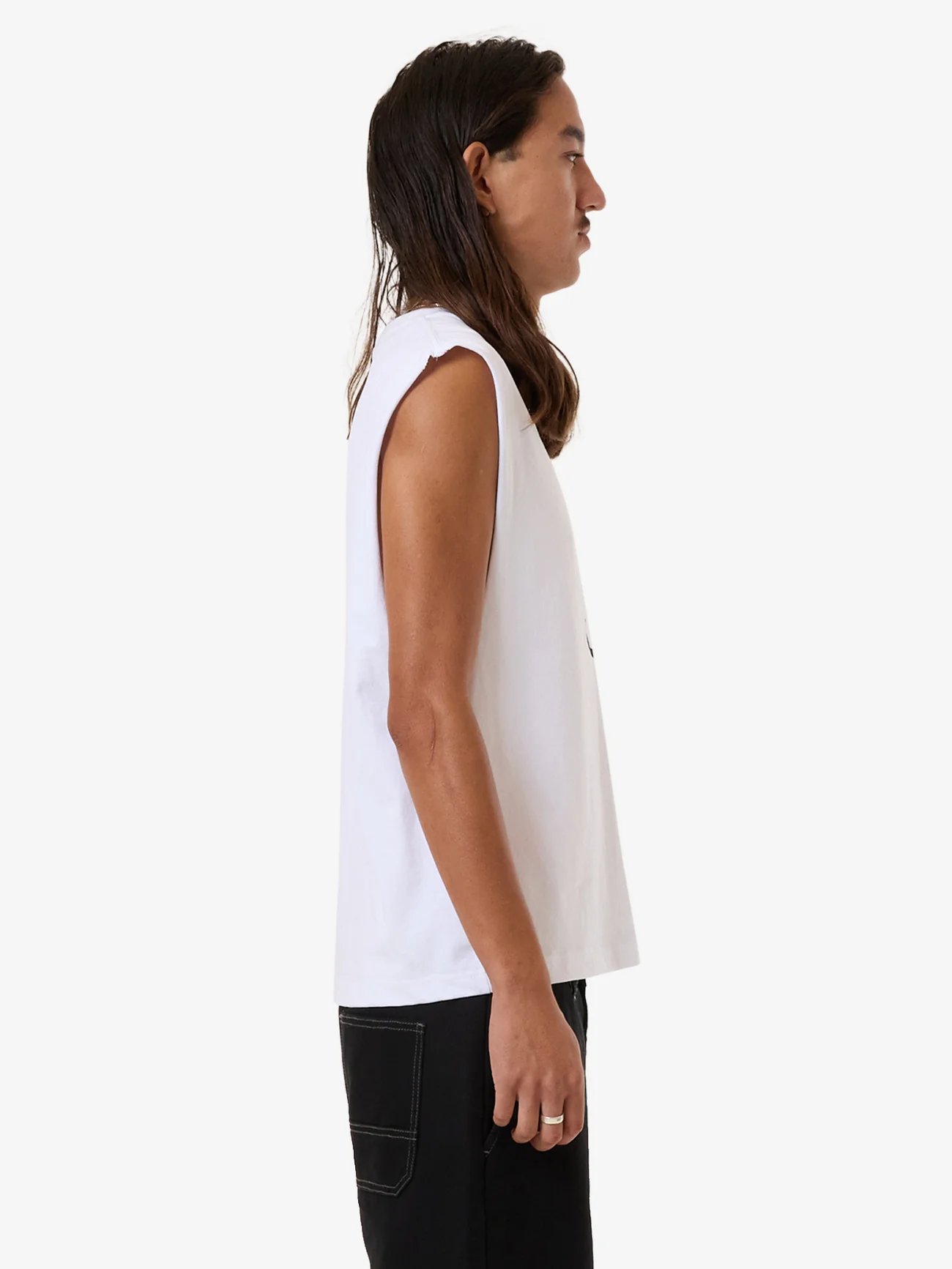 Monty Muscle Tee - White - Image 4