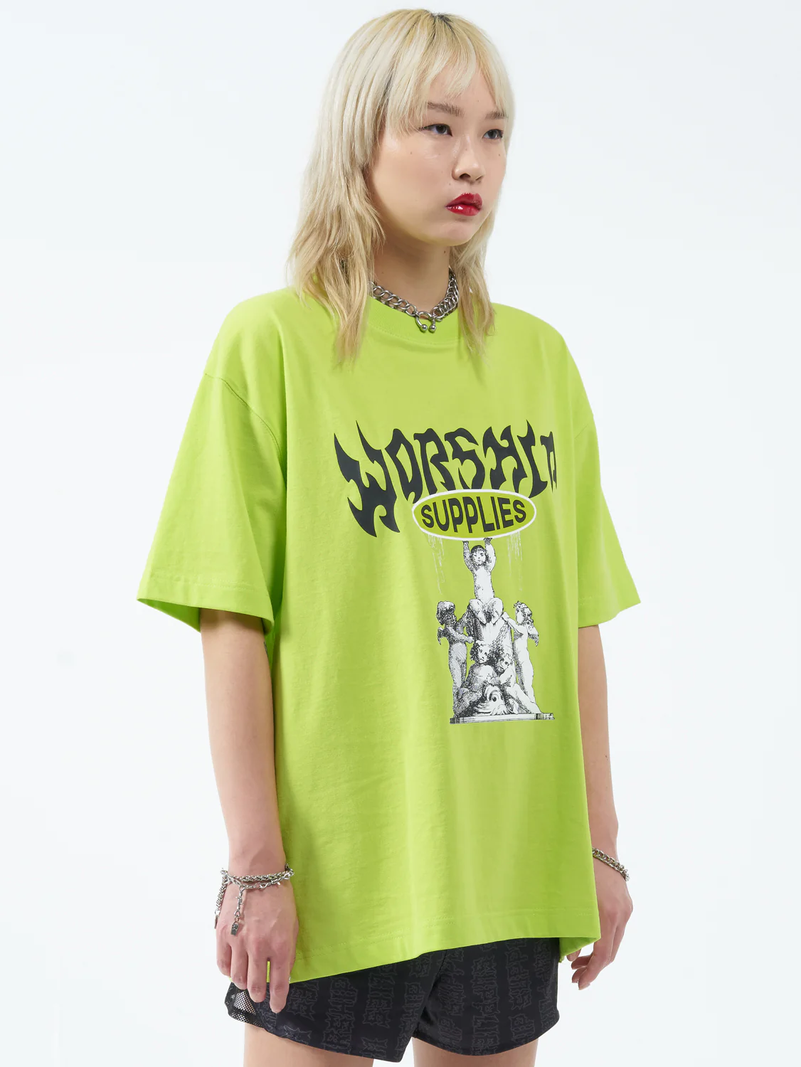 Monument Oversized Tee - Acid Lime - Image 5