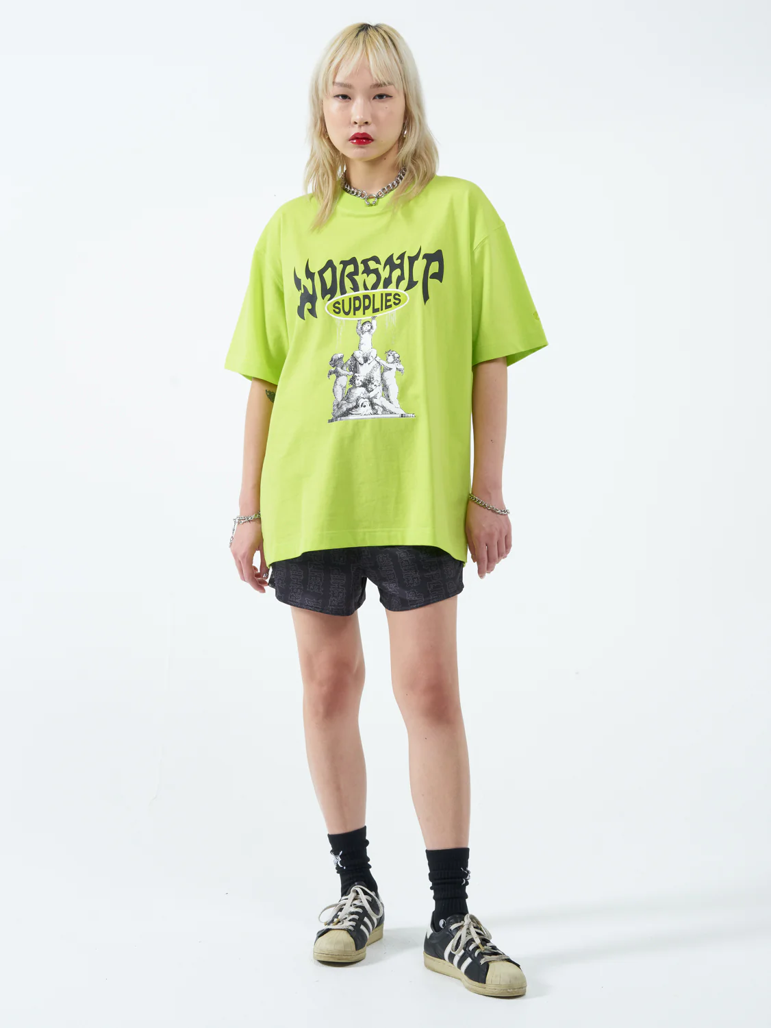 Monument Oversized Tee - Acid Lime - Image 6