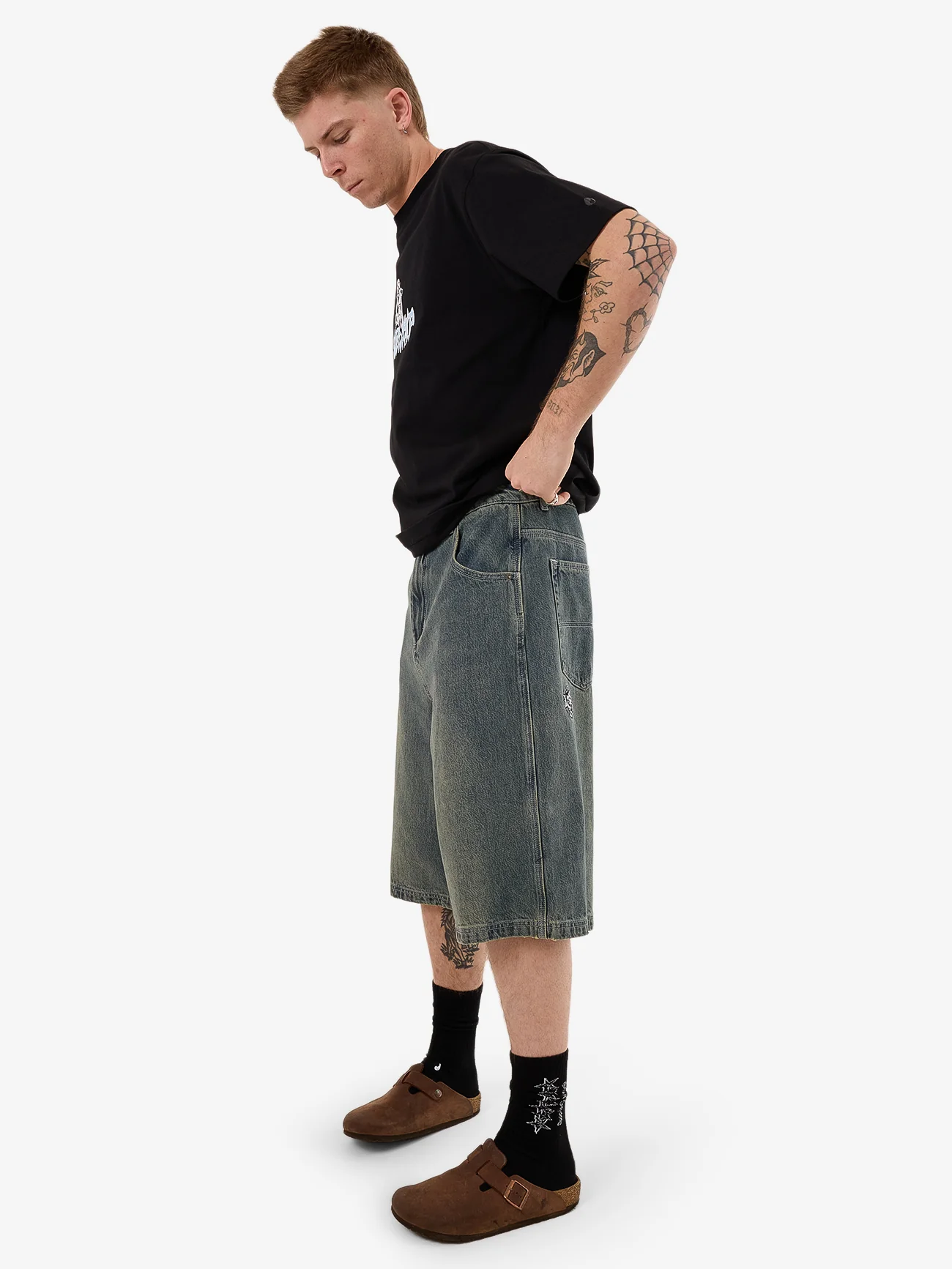 Mortality Dozer Jean Short - Blue Haze - Image 5