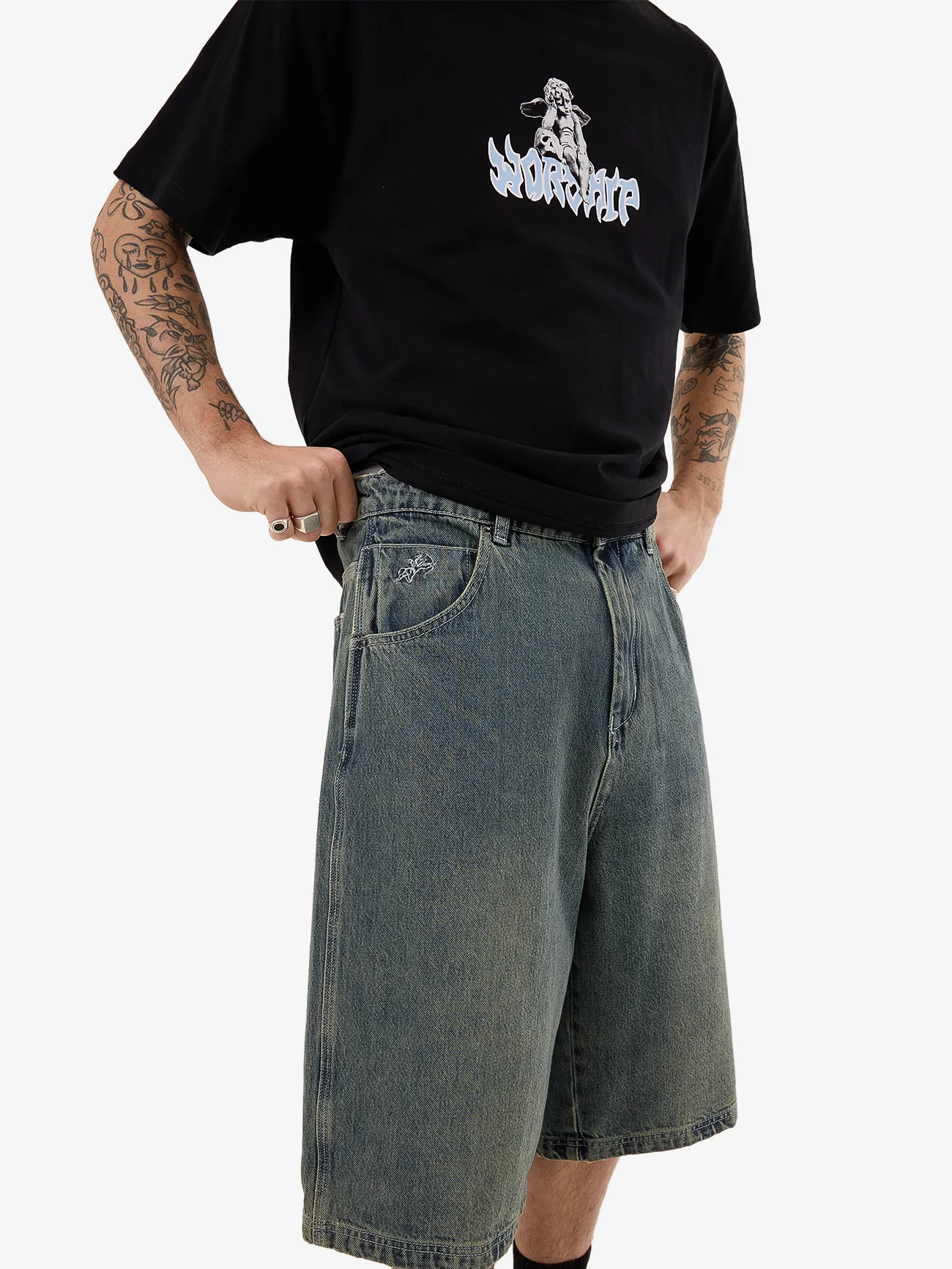 Mortality Dozer Jean Short - Blue Haze - Image 7