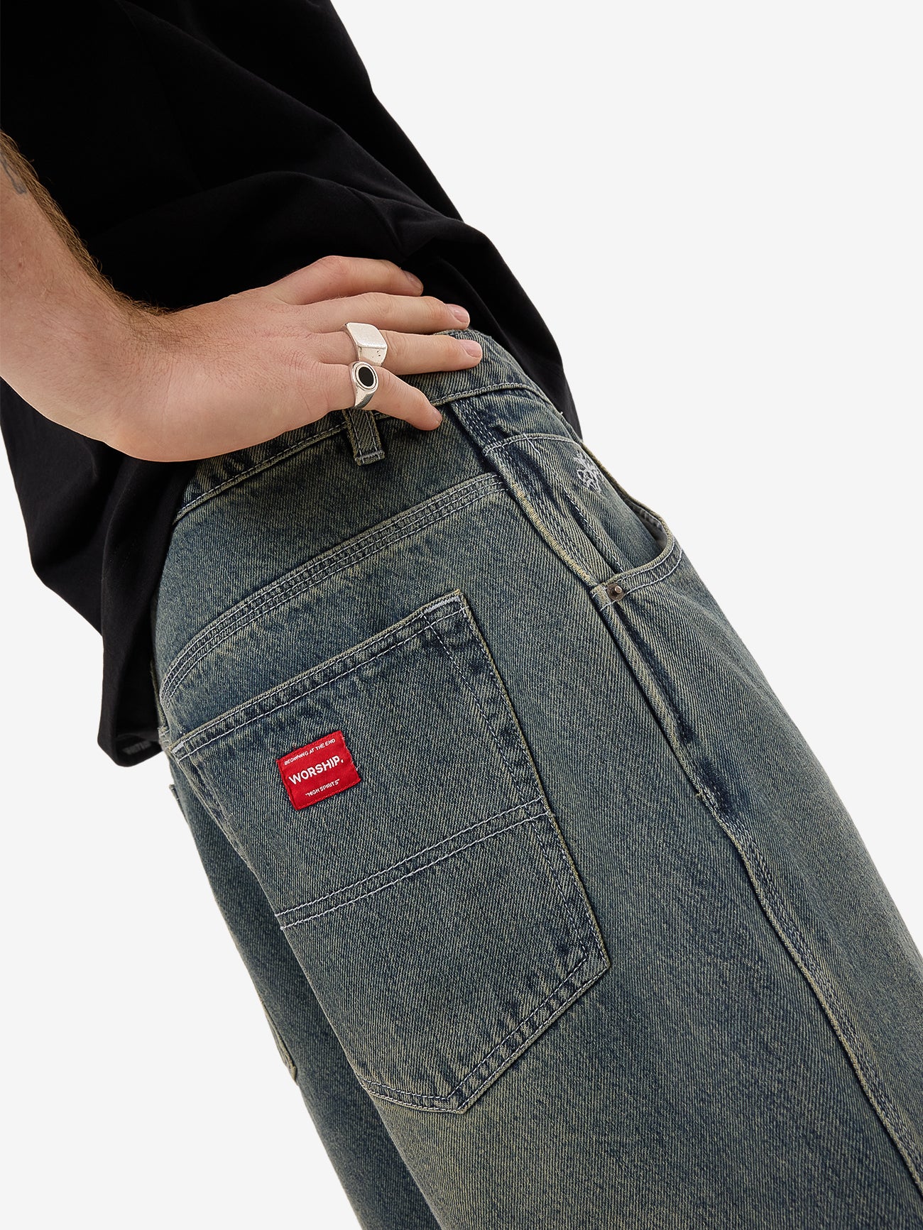 Mortality Dozer Jean Short - Blue Haze - Image 8
