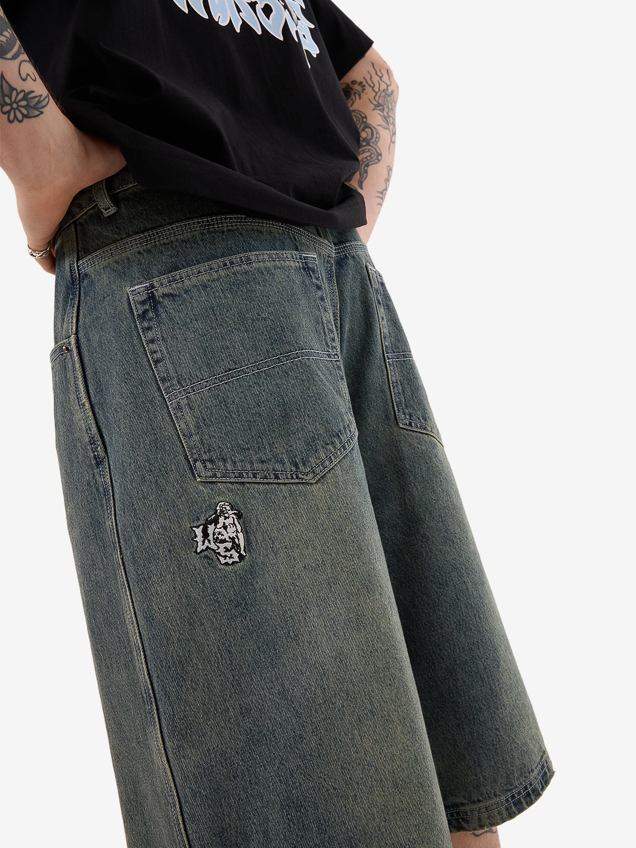 Mortality Dozer Jean Short - Blue Haze - Image 9