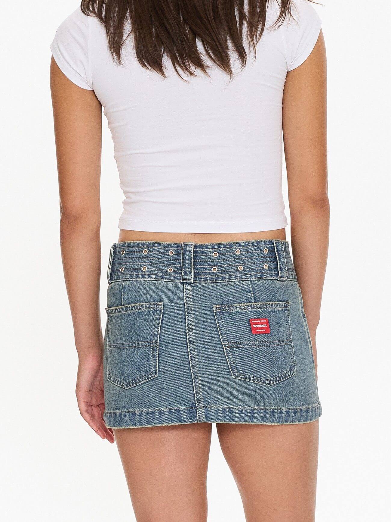 Naughtie Micro Skirt - Rogue Blue - Image 5