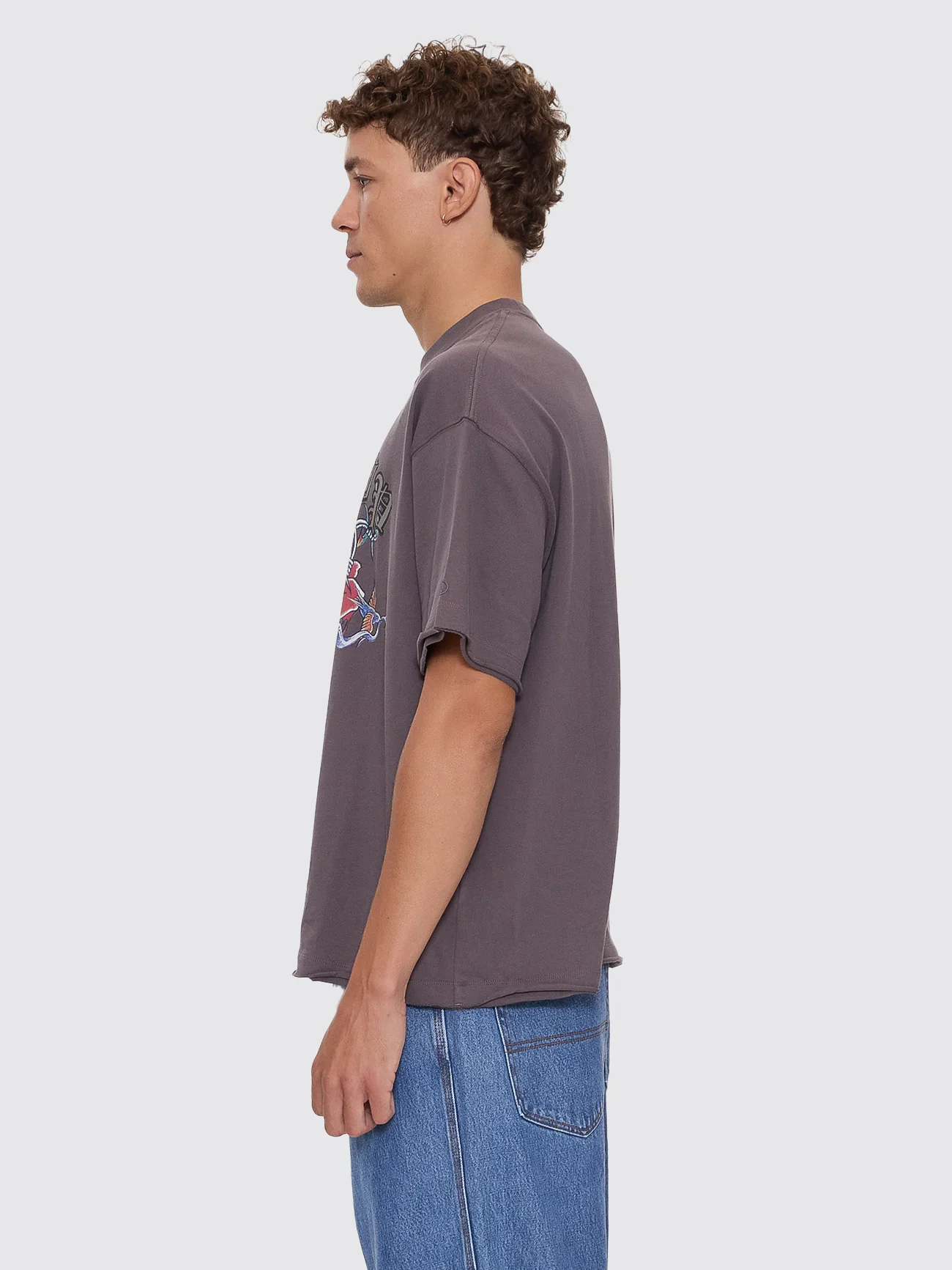 Ned Oversize Tee - Worn Black - Image 3