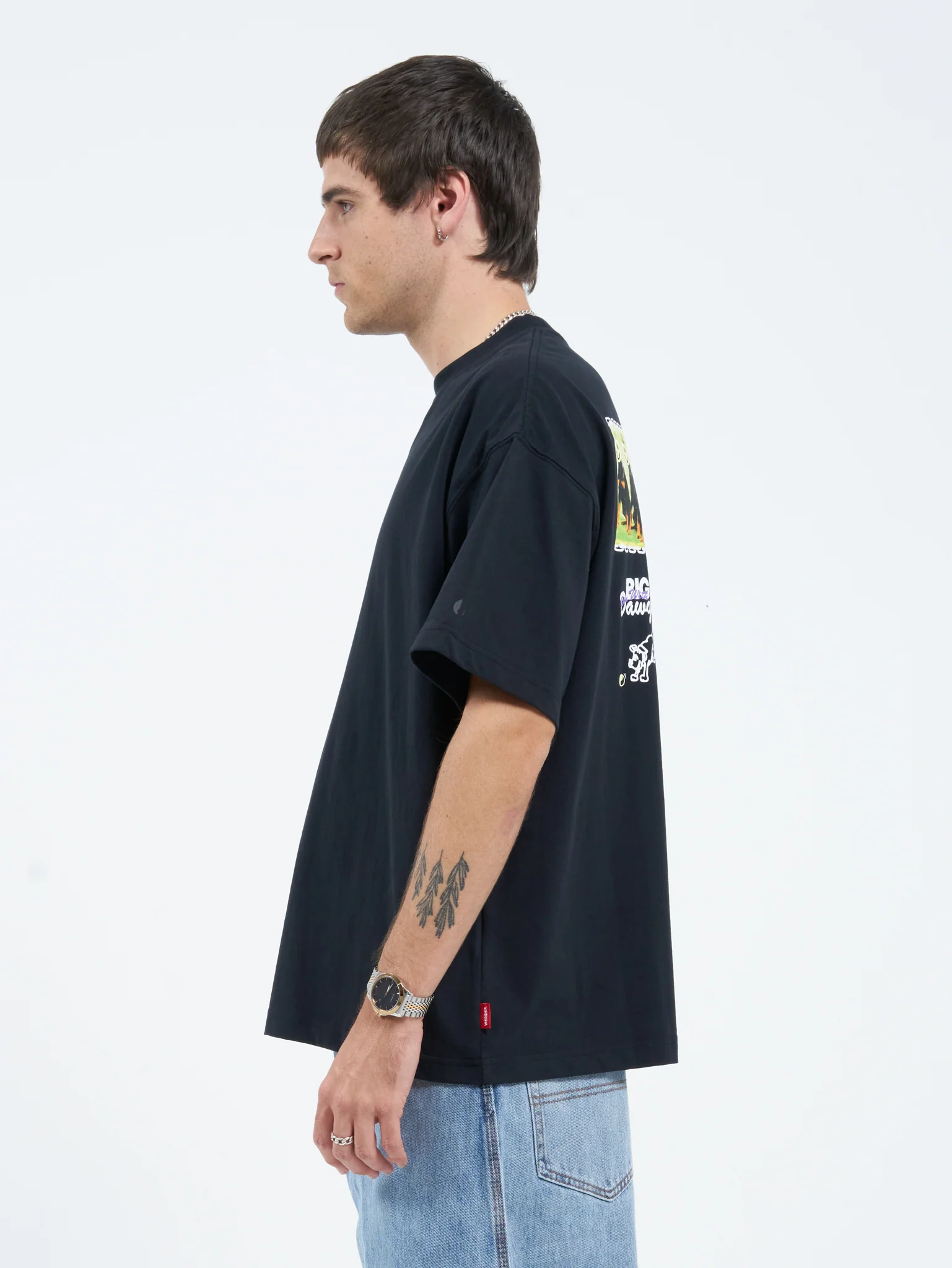 New Tricks Oversize Tee - Washed Black - Image 4