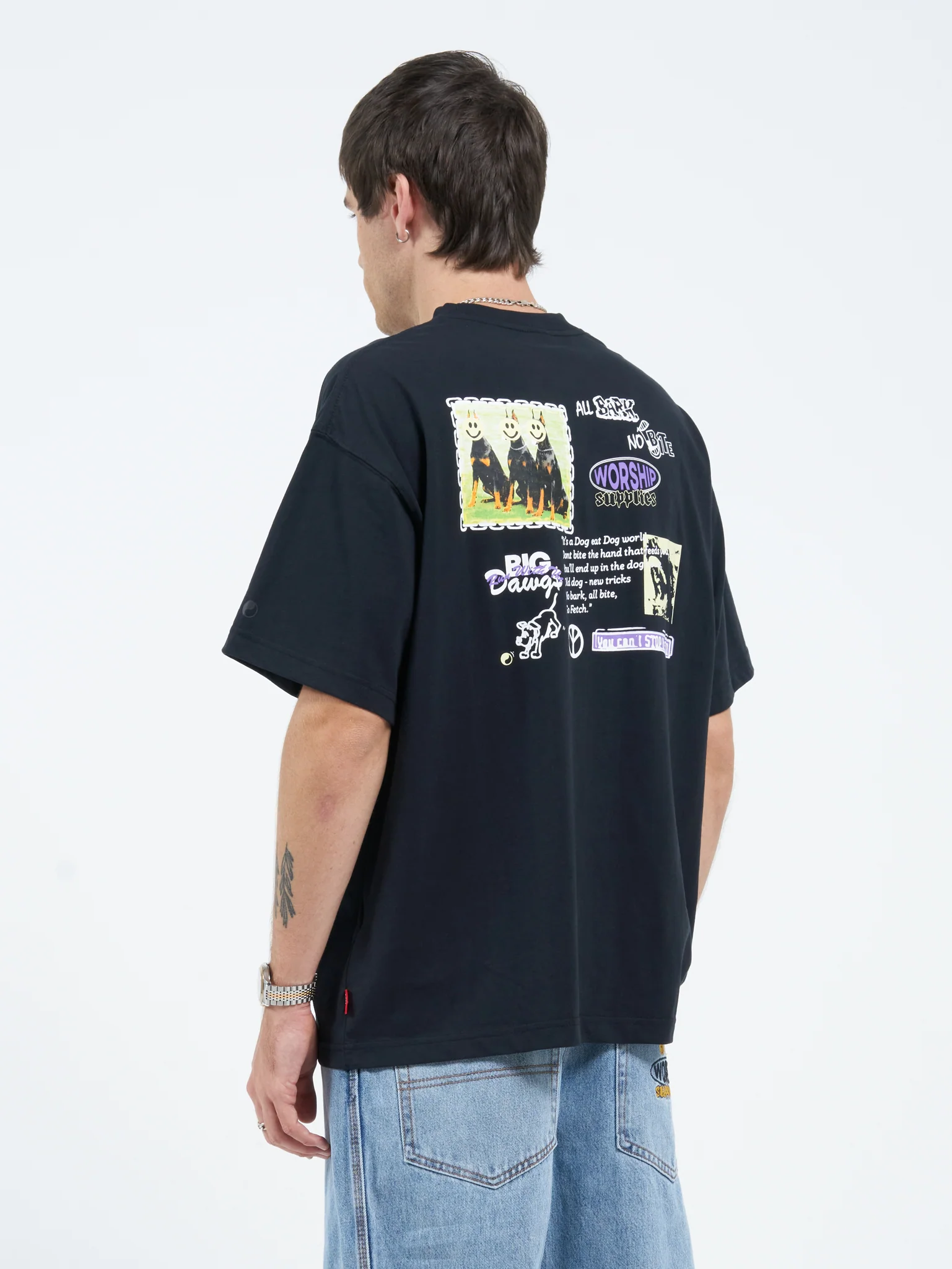 New Tricks Oversize Tee - Washed Black - Image 5