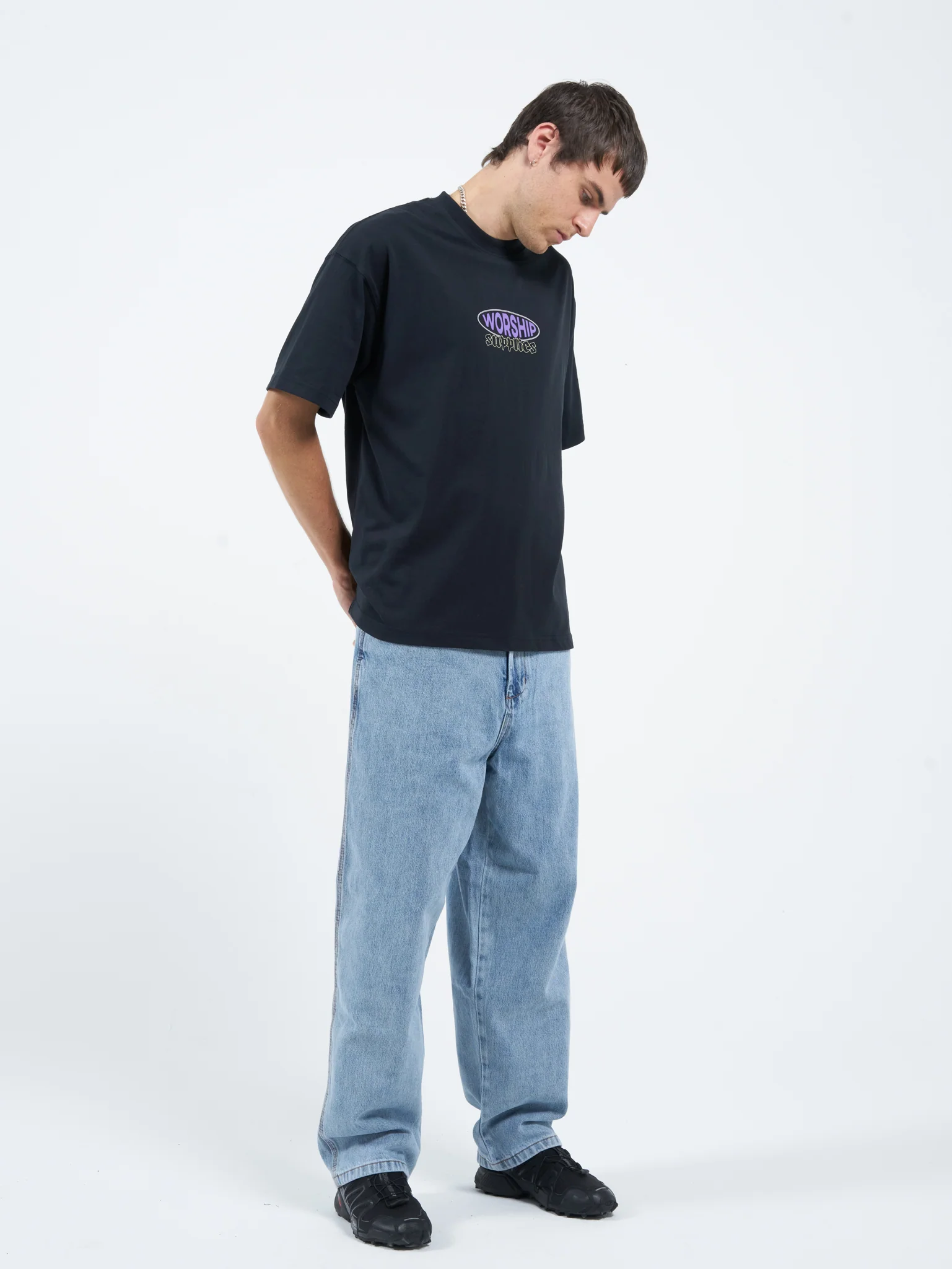 New Tricks Oversize Tee - Washed Black - Image 9
