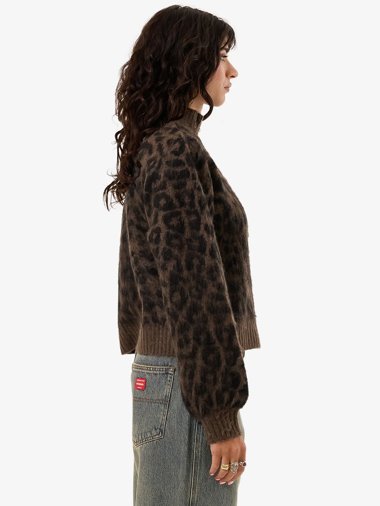 Night Prowler Zip Front Knit - Shroom - Image 4