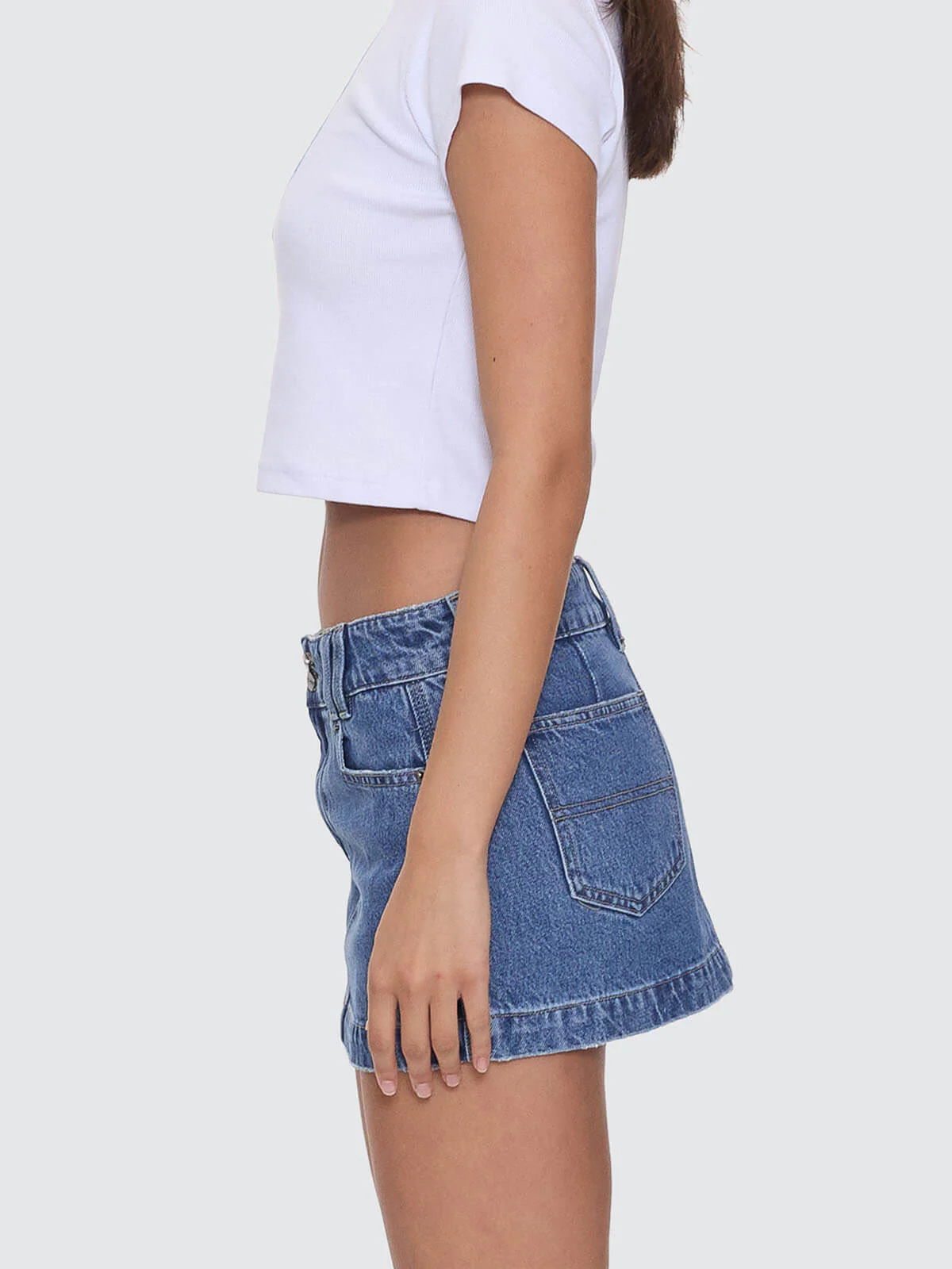 No Ragrets Micro Skirt - Sky High Blue - Image 5