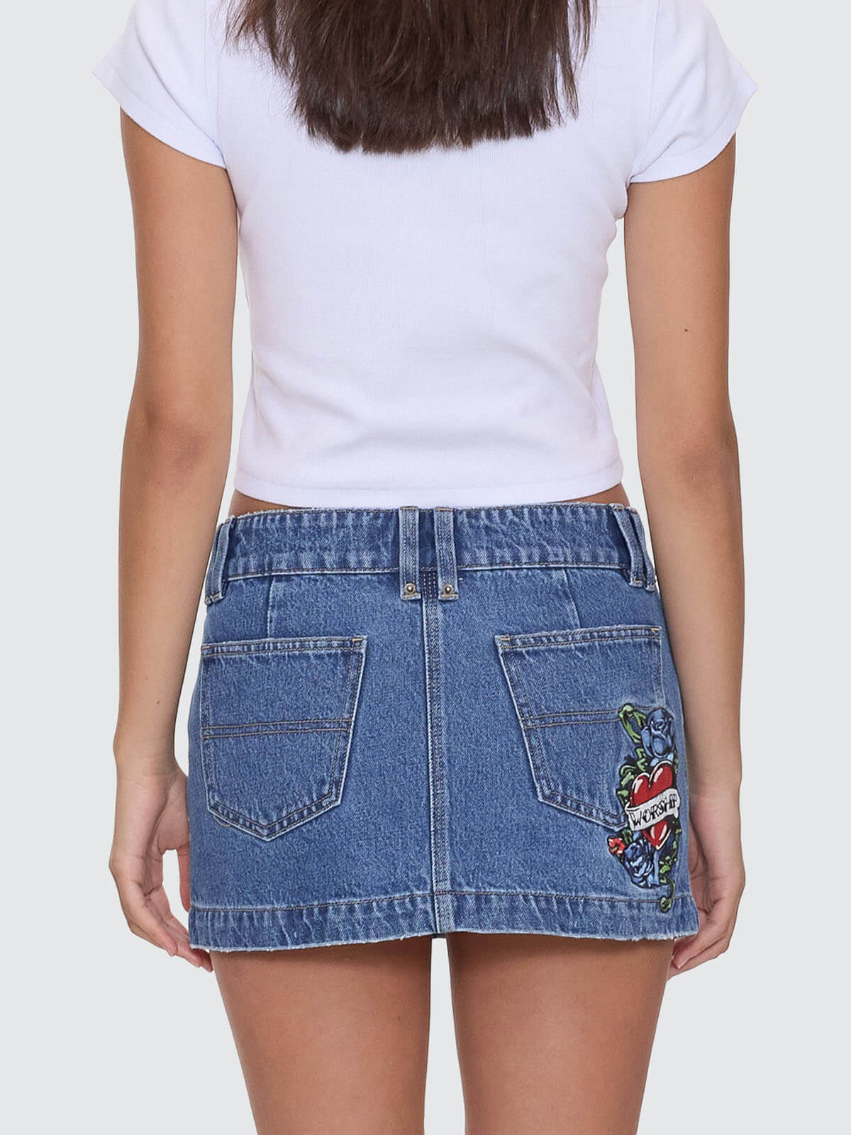 No Ragrets Micro Skirt - Sky High Blue - Image 6