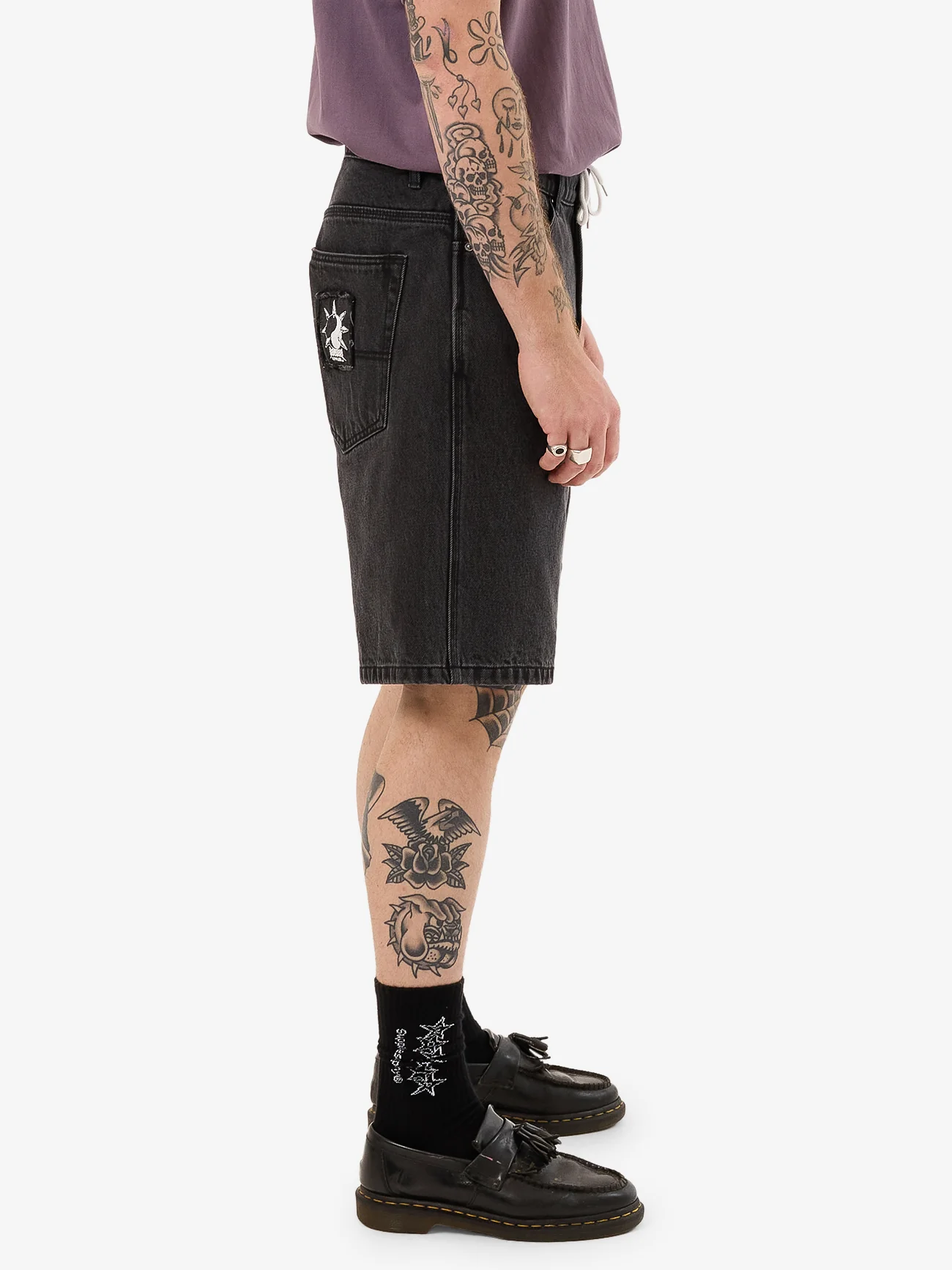 Nuclear Lounger Jean Short - Used Black - Image 4