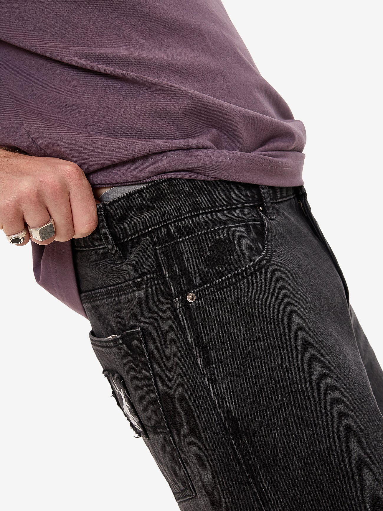 Nuclear Lounger Jean Short - Used Black - Image 8