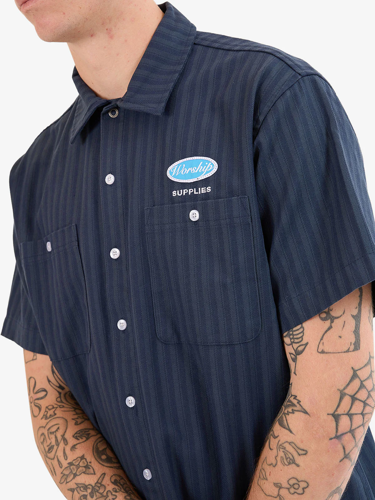 Observer Short Sleeve Shirt - Peacoat - Image 3