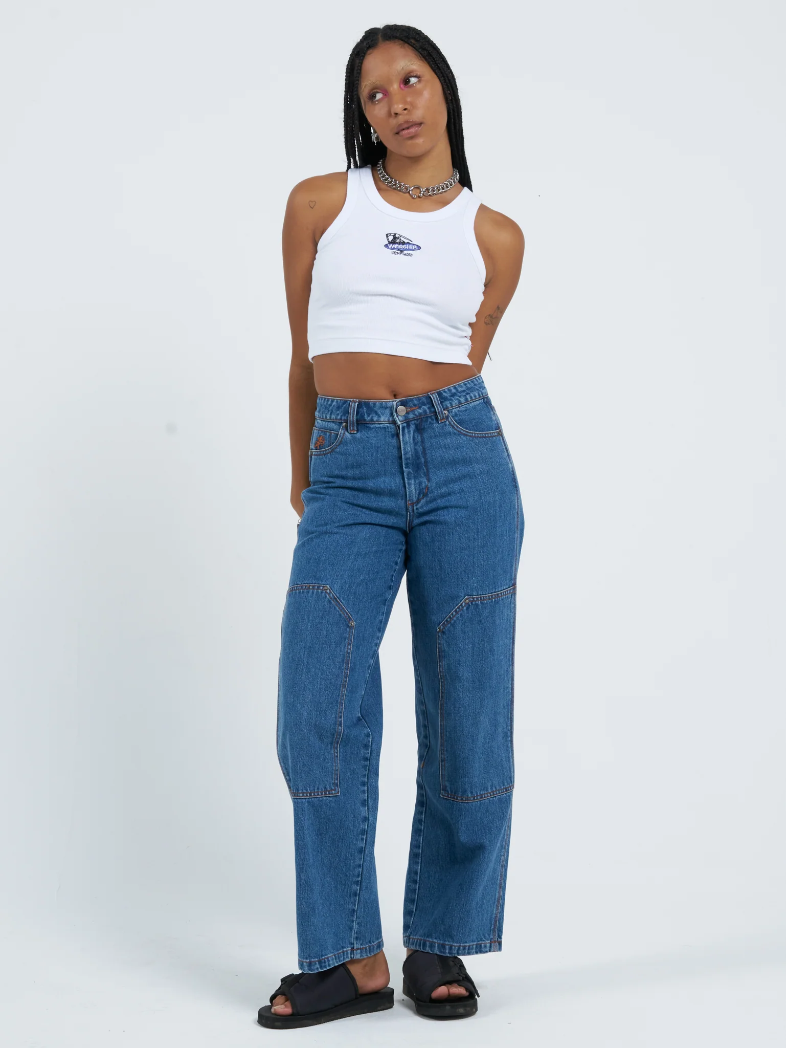 Offerings Crop Sport Tank - White - Image 3