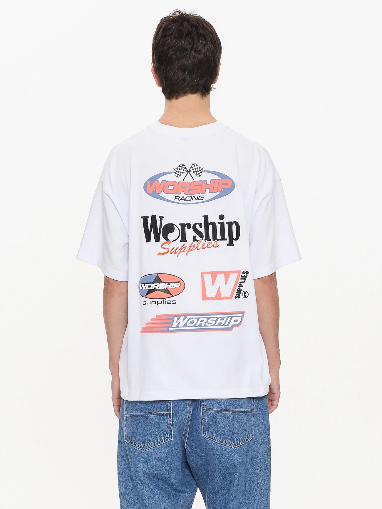 Pit Crew Oversize Tee - White - Image 2