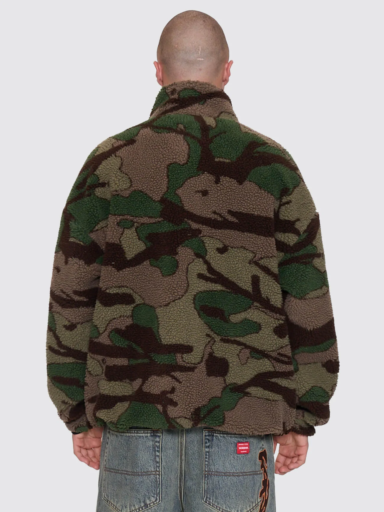 Plain Sight Sherpa Jacket - Camo Green - Image 5