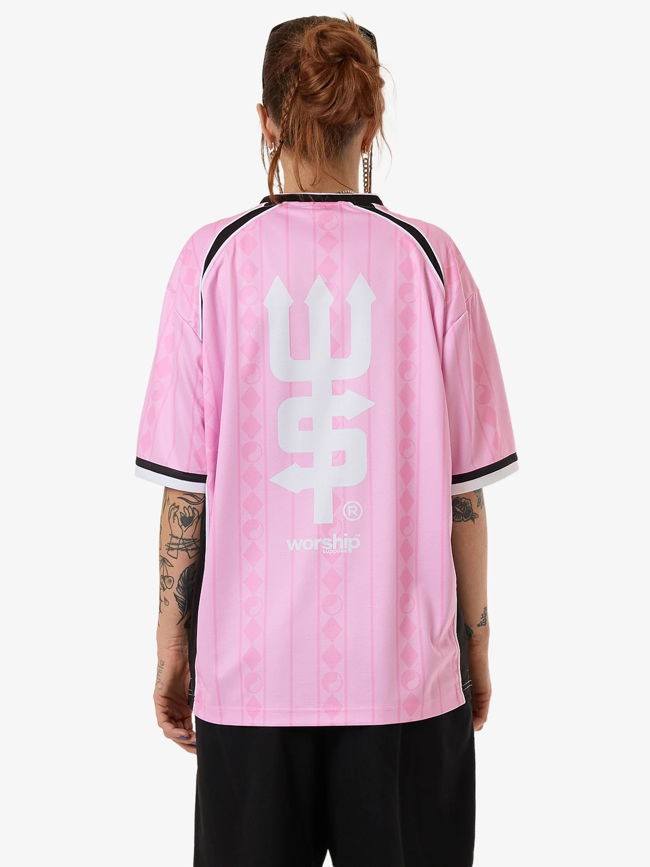 Player V-Neck Football Jersey - Bubblegum Pink - Image 2