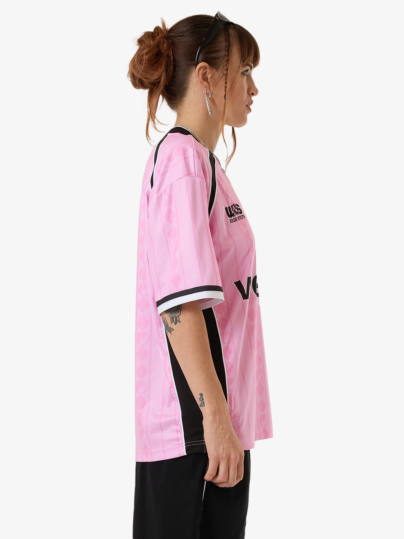 Player V-Neck Football Jersey - Bubblegum Pink - Image 4