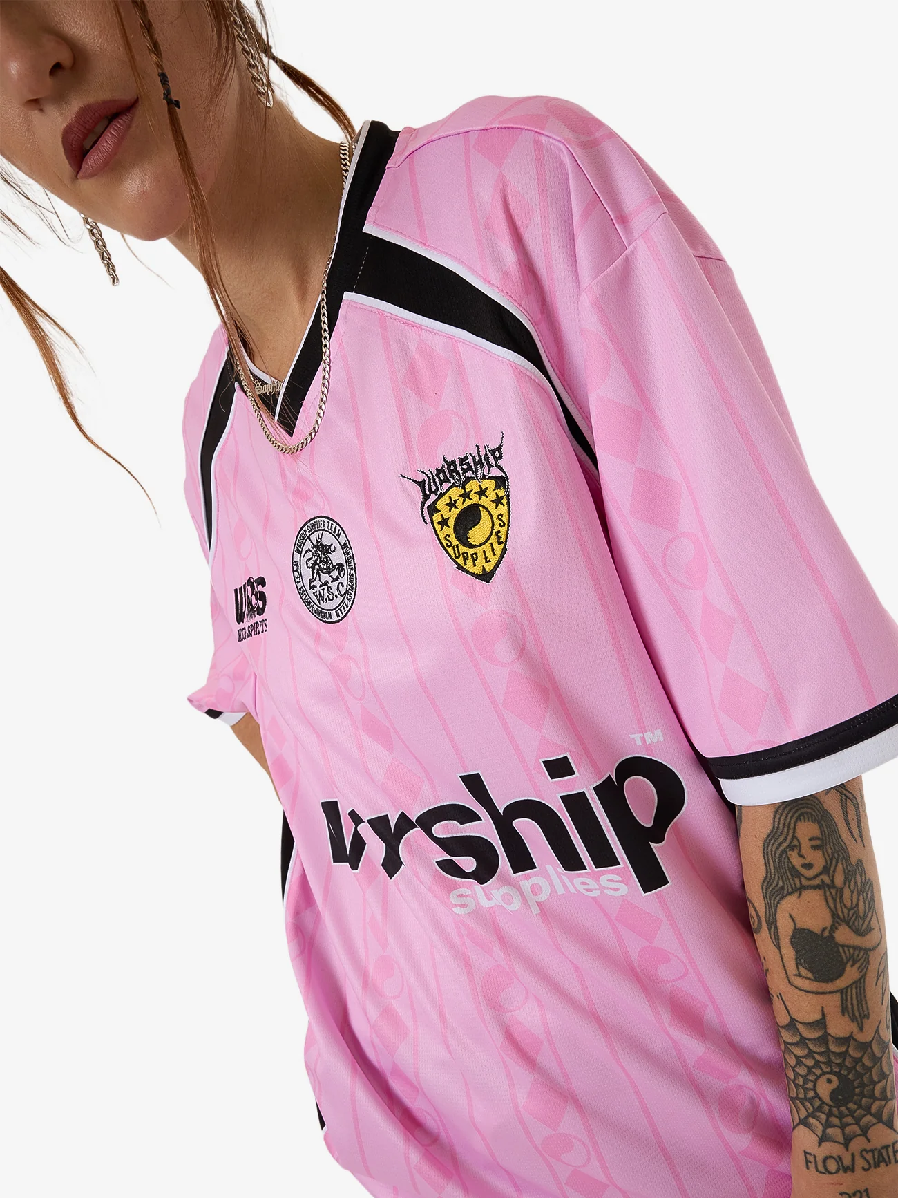 Player V-Neck Football Jersey - Bubblegum Pink - Image 6