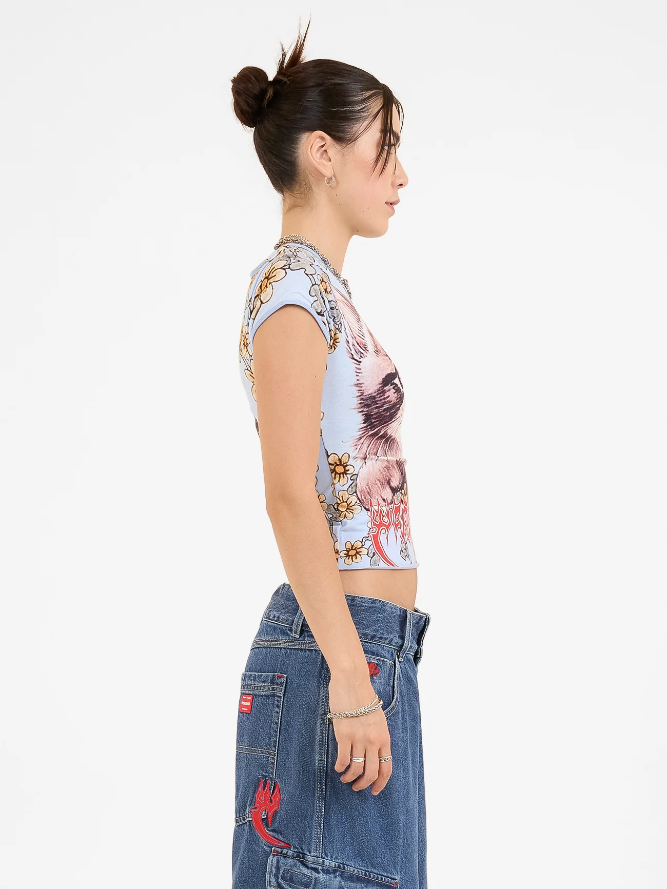 Playtime Cap Sleeve Top - Cerulean Blue - Image 3