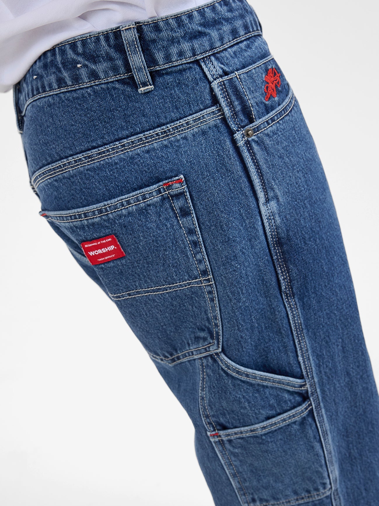 Playtime  Carpenter Jean - Worn Blue Rinse - Image 7