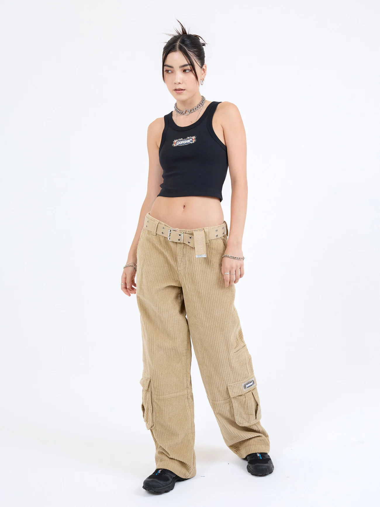 Podium Cord Cargo Pant - Faded Khaki - Image 5