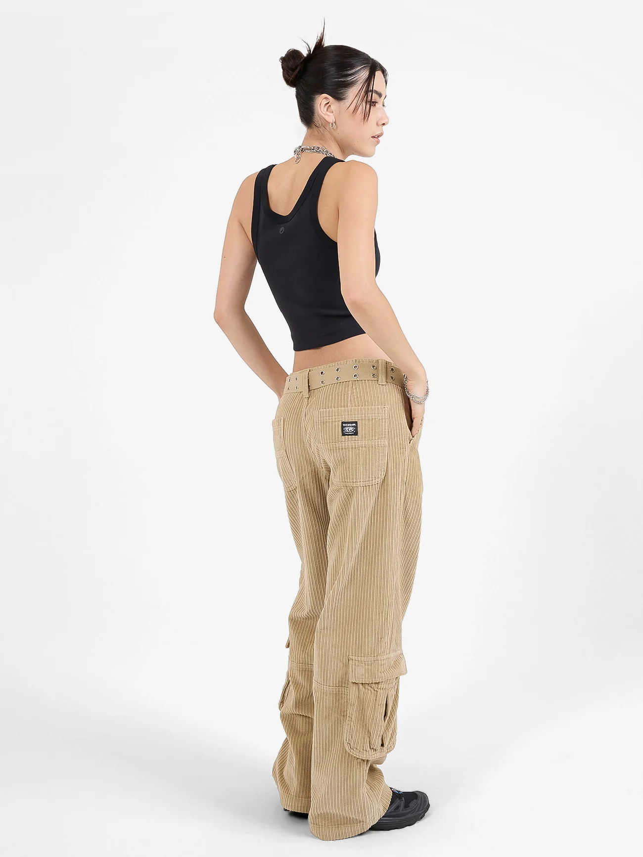 Podium Cord Cargo Pant - Faded Khaki - Image 6