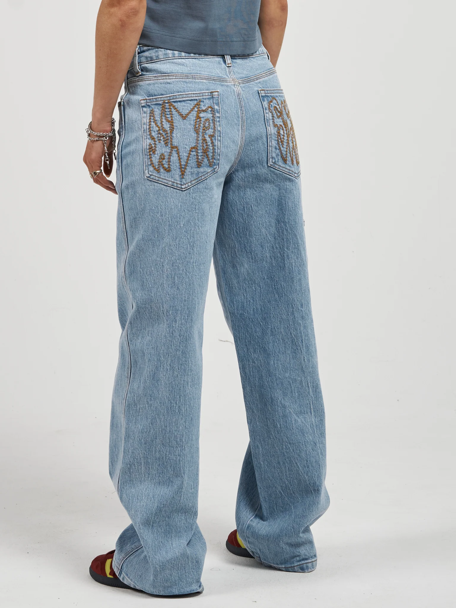 Ponder Carpenter Baggy Jean - Electric Blue Fade - Image 5