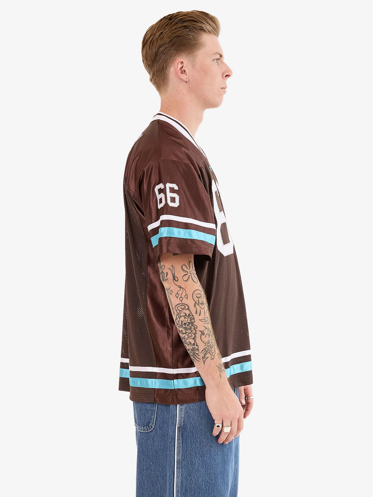 Punter Mesh Jersey - Chocolate - Image 6