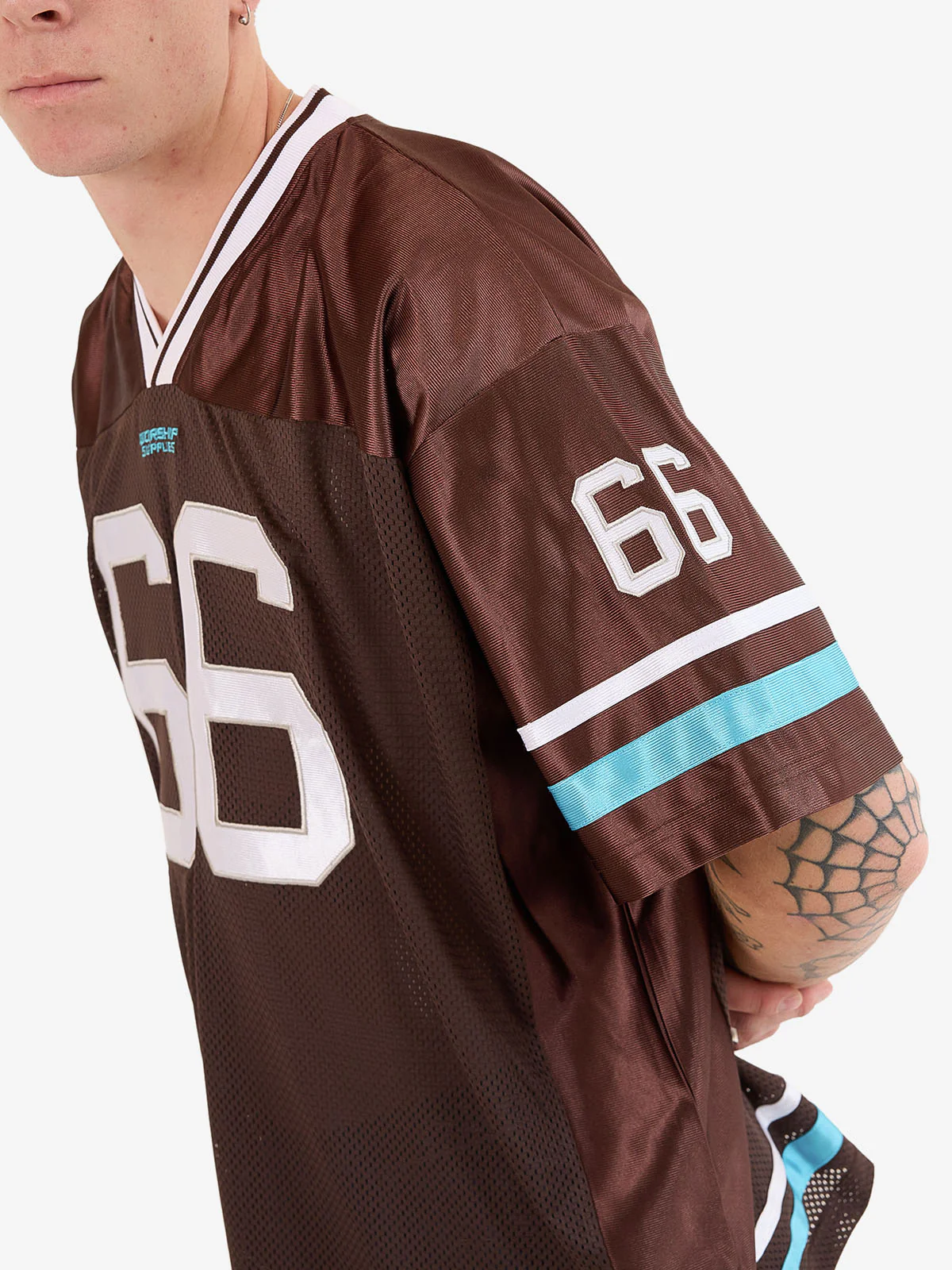 Punter Mesh Jersey - Chocolate - Image 7