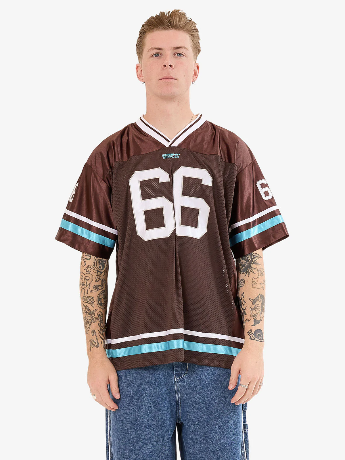 Punter Mesh Jersey - Chocolate - Image 8